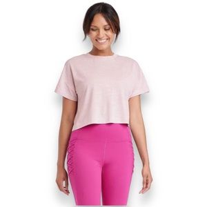All In Motion Women’s Back Slit Textured Top, Heathered Pink, size XXL